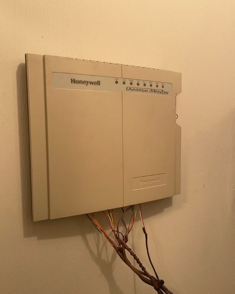 A zone system panel on a wall